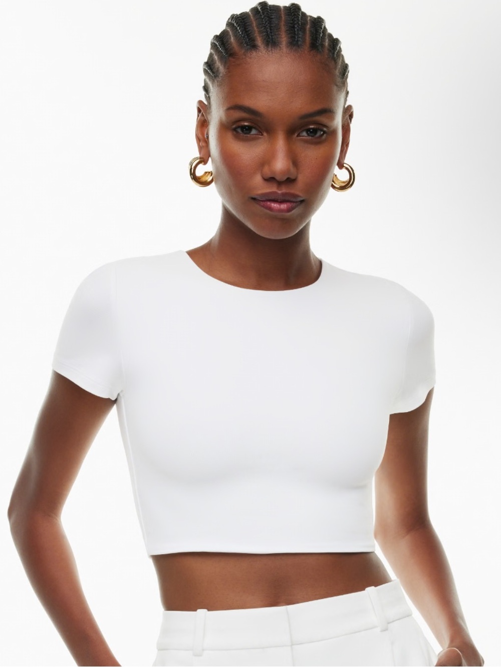 Aritzia Babaton Contour Crew Cropped T-Shirt